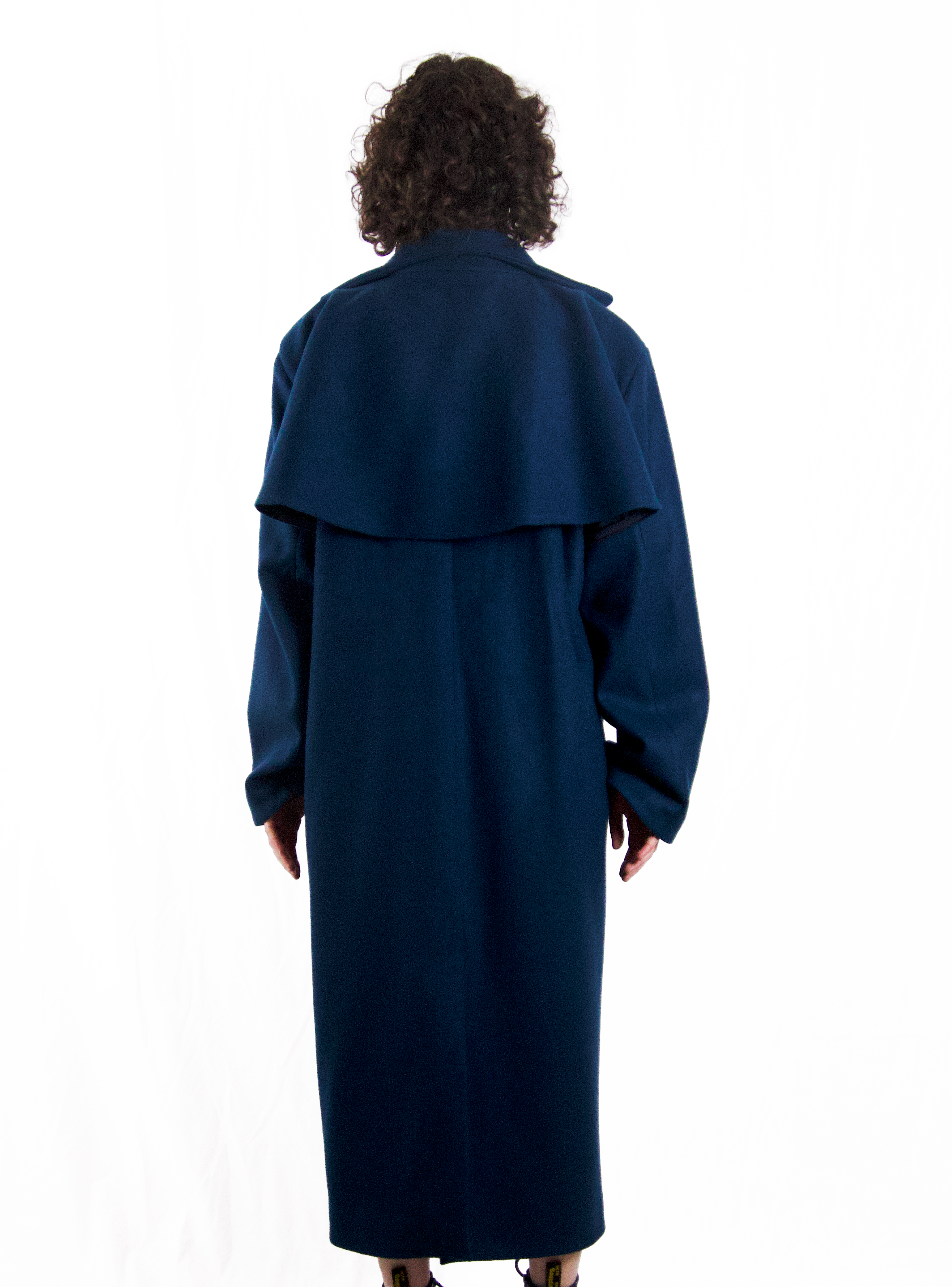 Manteau bleu en laine Gertrude