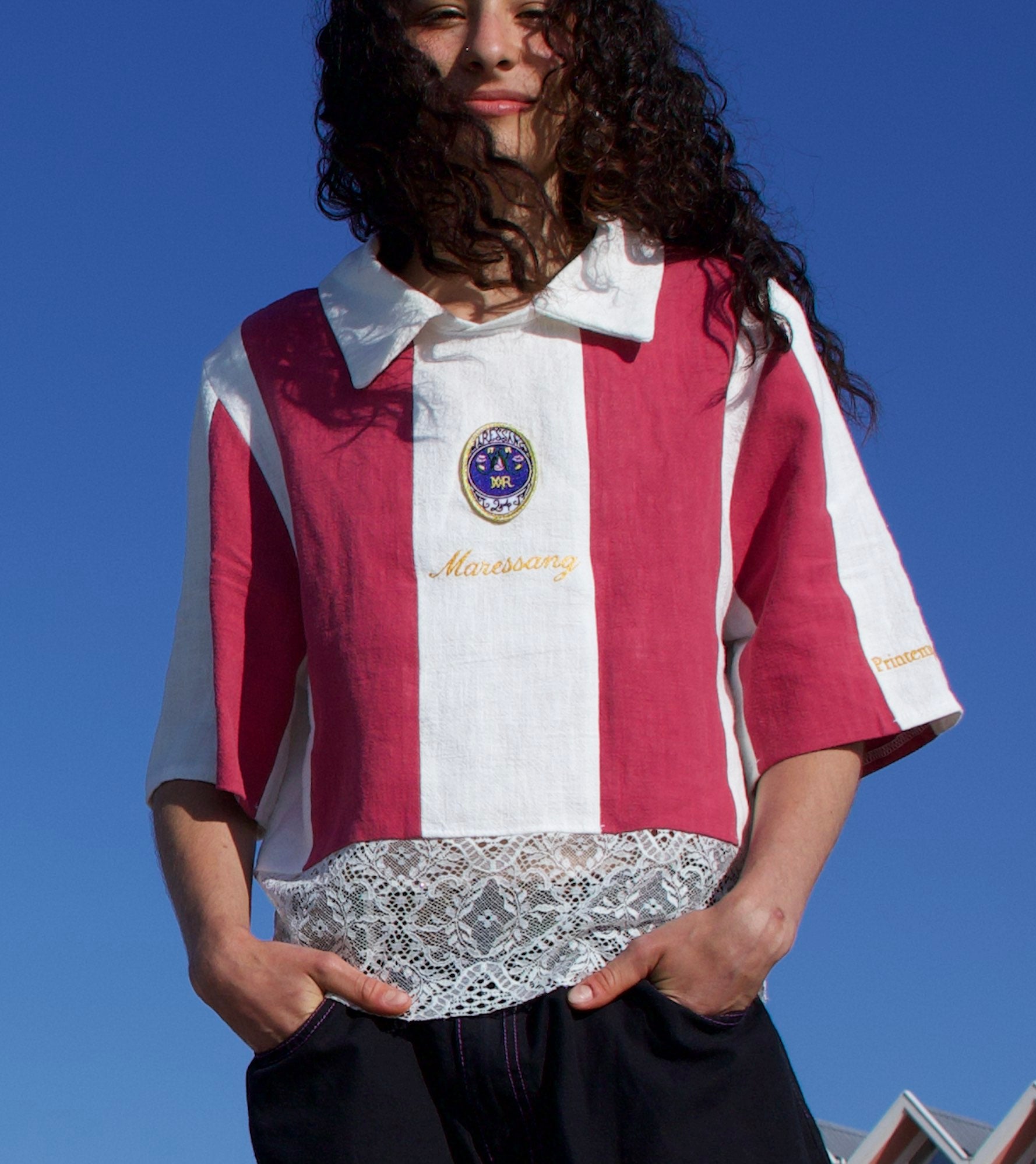 Maillot en lin Fuchsia